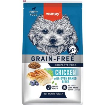 Wanpy Grain Free Complete Food for Puppy – Chicken Recipe 12kg 