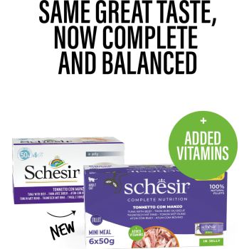  Schesir Cat Wet Food  Multipack Can Tuna With Beef-6x50g 