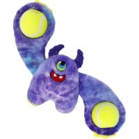 Kong Woozles Monster Squeaker Plush Dog Toys Purple