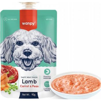  Wanpy Tasty Meat Paste Lamb with Carrot & Pea for Dogs 90g 