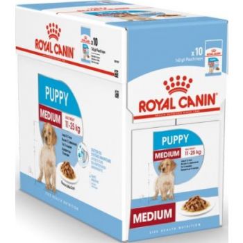  Royal Canin Dog WET FOOD - SHN MEDIUM PUPPY  (Box10X140G ) 