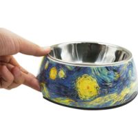 Pawsitiv Round Decal Bowl Starry Night Small