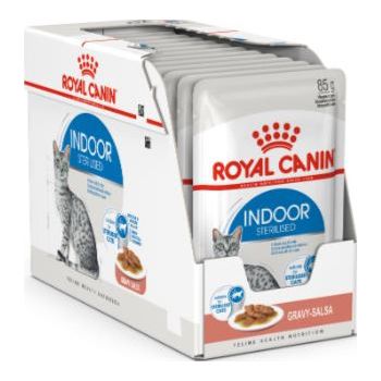  Royal Canin Indoor Cat Wet Food  Gravy Box Of 12x85g 