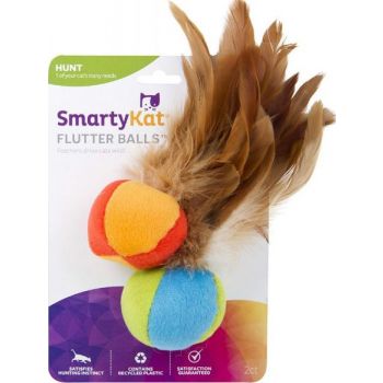  SmartyKat® Fuzzy Friends™ Set Of 2 Plush Ball Cat Toys 