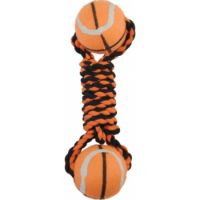 Camon Dog Toy – Double Sports Ball With Rope