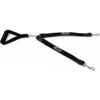 EZ Steps Stretch Dual Leash Large Black