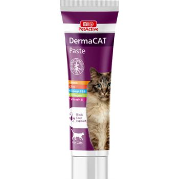  Bio PetActive Dermacat Paste Skin & Coat Support for Cats 100ml 