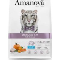 Amanova Dry Sterilised Cat Delicacy White Fish - 300g