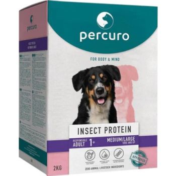  Percuro Insect Protein Adult Medium/Large Breed Dry Dog Food 2KG 