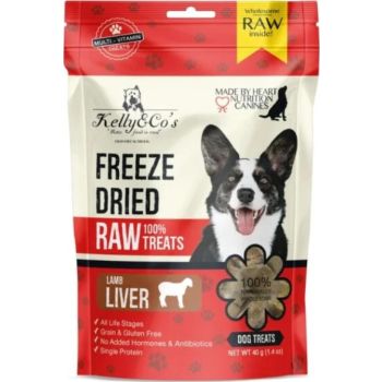  KELLY & CO'S Single Ingredient Freeze-dried Lamb Liver for Dog Treats - 40g 