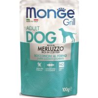 Monge Grill Adult Dog Wet Food Rich In Codfish 100g