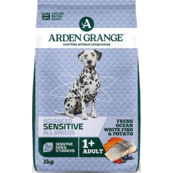  Arden Grange Advanced Sensitive All Breeds Adult Ocean White Fish & Potato Dry Dog Food 2kg 