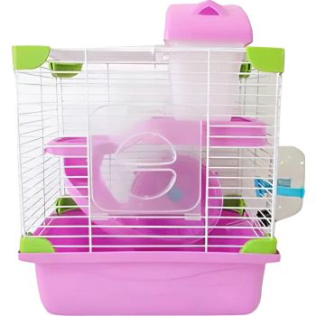  Hamster Castle Cage 23*17*30cm (pink) 