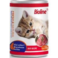 Bioline Canned Cat Wet Food Beef 375