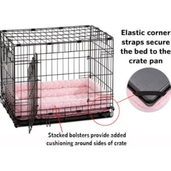  MIdwest QuietTime Pink Fashion Double Bolster Bed Pink 36 inch 