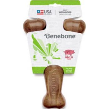  Benebone Wishbone Dog Chew Toy – Bacon  Large 