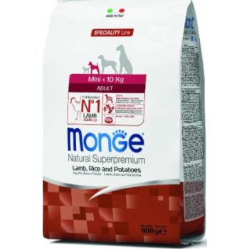  Monge Monoprotein Mini Adult Lamb With Rice And Potato  800g 