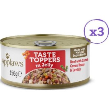  Applaws Taste Toppers in Jelly Selection Wet Dog Food 8 x 156g Tins 