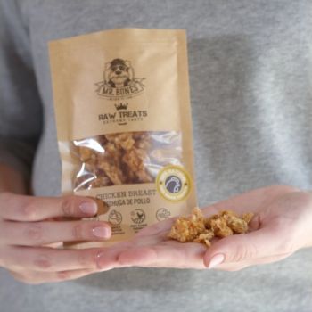  Mr Bones Raw Treats Chicken Breast – Natural Snack for Dogs and Cats 400g 