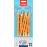Wanpy CHICKEN JERKY WITH BLEACHED RAWHIDE TWISTED 5 ” 85 g