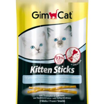  GimCat Kitten Sticks with Turkey & Calcium Cat Treats, 3g 