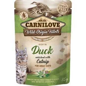  Carnilove Duck Enriched With Catnip For Adult Cats (Wet Food Pouches  85g 