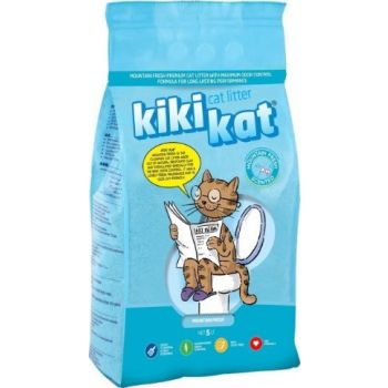  Kiki Kat White Bentonite Clumping Cat litter – Mountain Fresh – 5L (4.35 KG) 