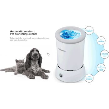  Dogness Automatic Pet Paw Cleaner & Massager-White 