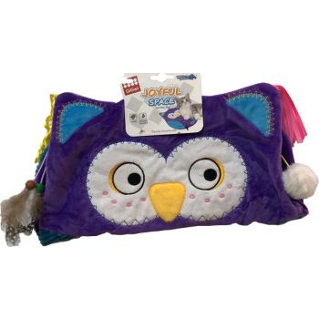  Gigwi Cat Play Mat Owl with Crinkle Paper & Catnip Bag 