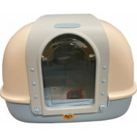 Nutrapet Dragon Inn Butterfly Doors Closed Cat Litter Box-BLUE L60cm X W50cm X H45Cm