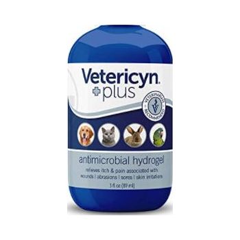  Vetericyn Plus® Antimicrobial All Animal Wound and Skin Care – 3oz 
