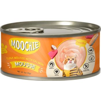  MOOCHIE KITTEN TUNA MOUSSE WITH SALMON 85g Can 