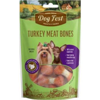  Dog Fest Turkey Meat Bones For Small Breeds 