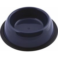 Georplast Silver Antislip Plastic Pet Bowl L Navy Blue