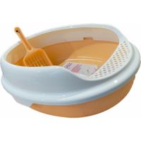 Nutrapet Small Open Cat Toilet L32cmX W43cmsXH14.3 Cms Orange