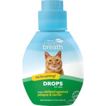  TropiClean Fresh Breath Oral Care Drops for Cats – 2.2oz 