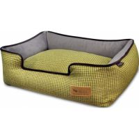 P.L.A.Y. Lounge Bed - Houndstooth - Yellow/Brown - Small