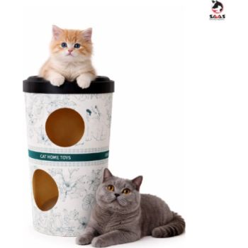  Saas Milk Tea Cup-Shaped Paw Board Bed 74x52 CM 