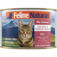 Feline Natural - BPA-Free & Gelatin Free Canned Cat Food - Chicken & Venison 170G