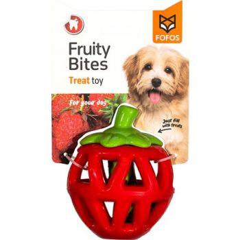  FOFOS Fruity Bites Strawberry Treat Dispensing Dog Toys 